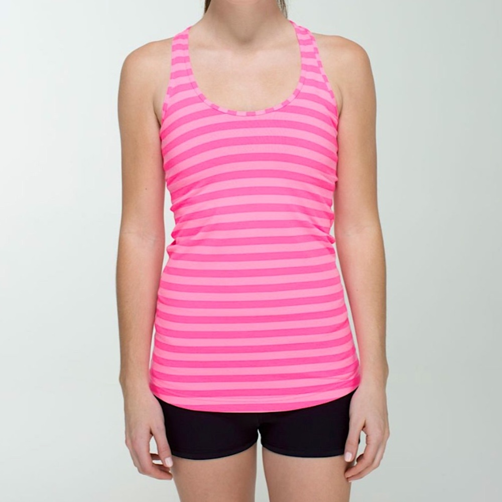Lululemon Cool Racerback Tank Apex Stripe Zing Pink Light 4